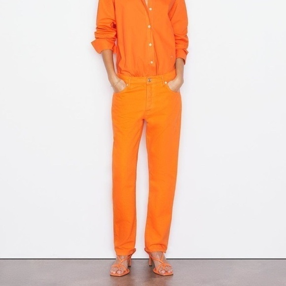 Frame Denim Le Slouch Jean in Orange Crush - Picture 1 of 9